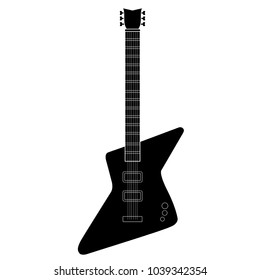 Isolated electric guitar icon. Musical instrument