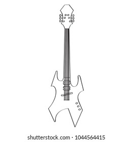 Isolated electric guitar icon. Musical instrument