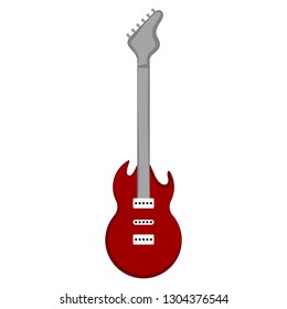 Isolated electric guitar icon. Musical instrument. Vector illustration design