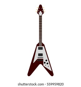 Isolated electric guitar on a white background, Vector illustration