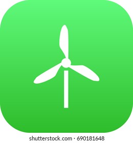 Isolated Electric Mill Icon Symbol On Clean Background. Vector Wind Energy Element In Trendy Style.