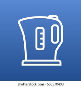 Isolated Electrical Tool Outline Symbol On Clean Background. Vector Kettle Element In Trendy Style.