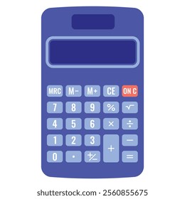 Isolated Electronic calculator icon in flat style