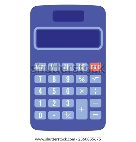 Isolated Electronic calculator icon in flat style
