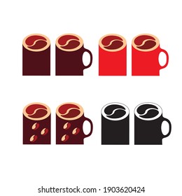 isolated element coffee mug logo vector 