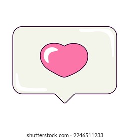 Isolated Element Social Network Like Notification Icon
