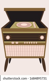 isolated elements vintage jukeboxes, vinyl player, phonograph, gramophone, hexaphone