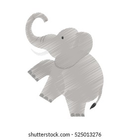 isolated elephant cartoon icon vector illustration graphic design