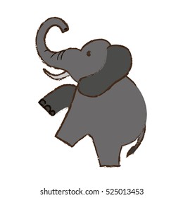 isolated elephant cartoon icon vector illustration graphic design