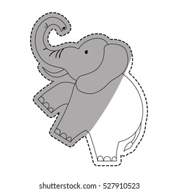 isolated elephant cartoon icon vector illustration graphic design