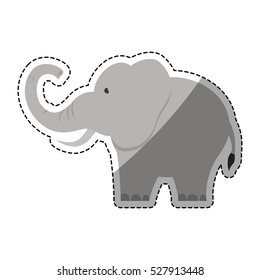 isolated elephant cartoon icon vector illustration graphic design