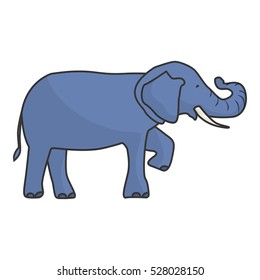 isolated elephant draw