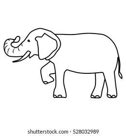isolated elephant draw