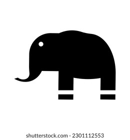 Isolated elephant icon. Editable color. EPS vector file