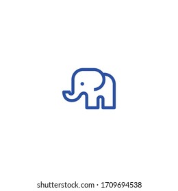 Isolated Elephant Vector Icon, Pictogram