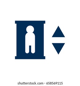 Isolated Elevator Icon Symbol On Clean Background. Vector Lift Element In Trendy Style.