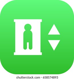 Isolated Elevator Icon Symbol On Clean Background. Vector Lift Element In Trendy Style.