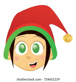 Isolated elf avatar on a white background, vector illustration