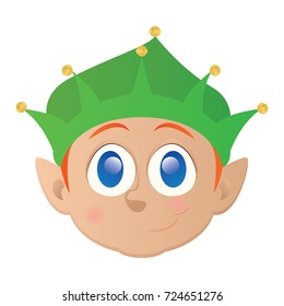 Isolated elf avatar on a white background, vector illustration