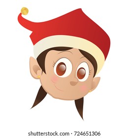 Isolated elf avatar on a white background, vector illustration