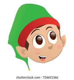Isolated elf avatar on a white background, vector illustration