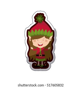 Isolated elf of Christmas sesaon 