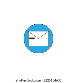 Diseño de iconos de mensajes de correo electrónico aislados
