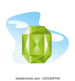 Isolated emerald icon Colombian gemstone Vector illustration