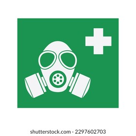 Isolated Emergency Escape Breathing Device Symbol. Vector Symbol.