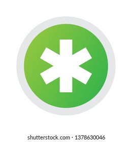 Isolated emergency icon symbol on clean background. Vector aesculapius element in trendy style.