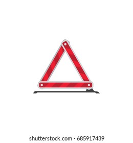 Isolated Emergency Stop Flat Icon. Warning Vector Element Can Be Used For Warning, Emergency, Stop Design Concept.