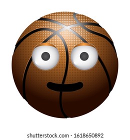 Isolated emoji basketball ball - Vector illustration design