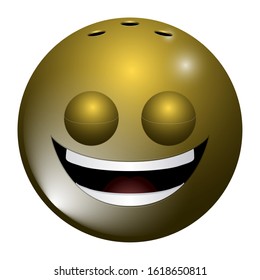 Isolated emoji bowiling ball - vector illustration design