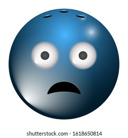 Isolated emoji bowiling ball - vector illustration design