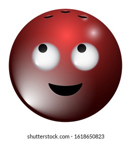 Isolated emoji bowiling ball - vector illustration design