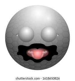 Isolated emoji golf ball - Vector illustration design