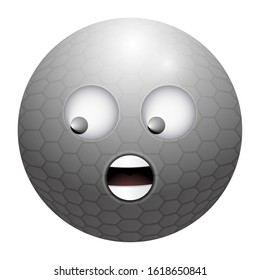 Isolated emoji golf ball - Vector illustration design