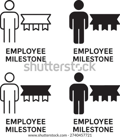 Isolated Employee Milestone Icon, recognizing Employee Milestone progress, celebrating Employee Milestone achievements, supporting Employee Milestone success
