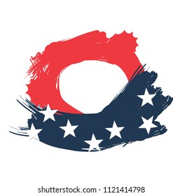 Isolated empty american emblem