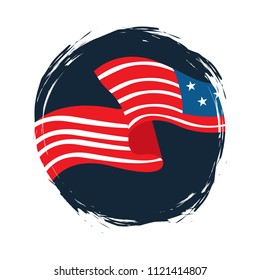 Isolated empty american emblem