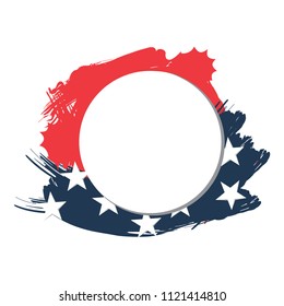 Isolated empty american emblem