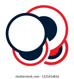 Isolated empty american emblem