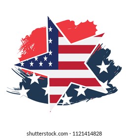 Isolated empty american emblem