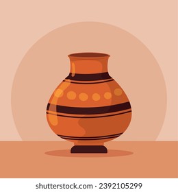 Isolated empty artisan vase icon Vector illustration