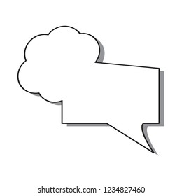 Isolated empty bubble chat. Vector illustration design