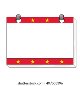 Isolated empty calendar, Vector illustration