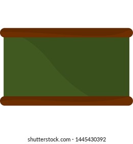 Isolated empty chalkboard image. School supplies - Vector