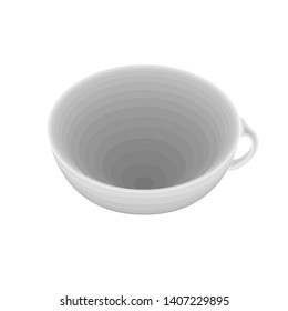 Isolated empty coffe cup on white background - Vector