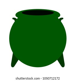 Isolated empty coin pot. Patrick day