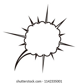 Isolated empty comic speech bubble